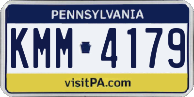 PA license plate KMM4179