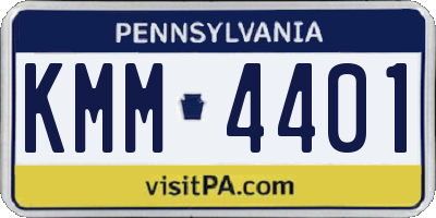 PA license plate KMM4401