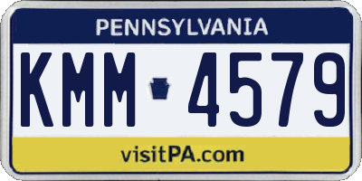 PA license plate KMM4579
