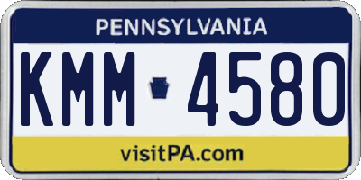PA license plate KMM4580