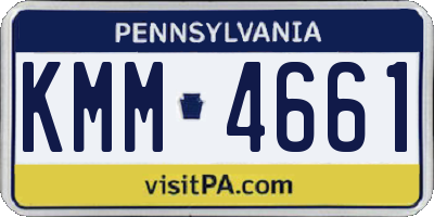 PA license plate KMM4661