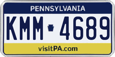 PA license plate KMM4689