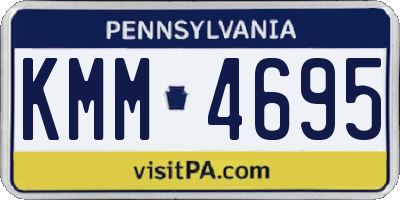 PA license plate KMM4695
