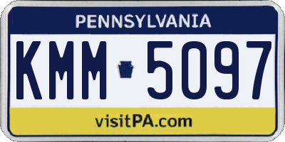 PA license plate KMM5097