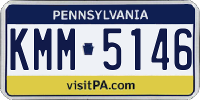 PA license plate KMM5146