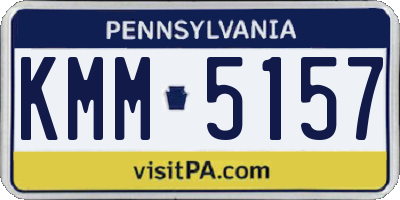 PA license plate KMM5157