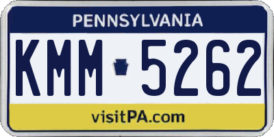 PA license plate KMM5262