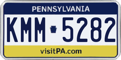 PA license plate KMM5282
