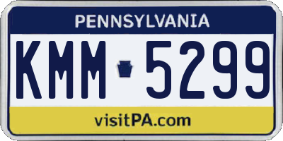 PA license plate KMM5299