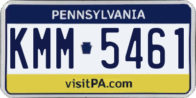 PA license plate KMM5461