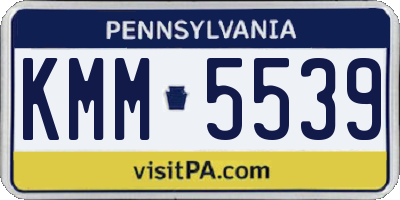 PA license plate KMM5539