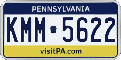 PA license plate KMM5622