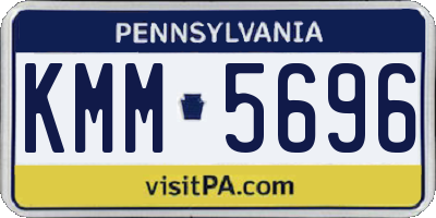 PA license plate KMM5696