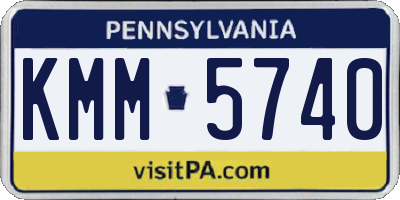 PA license plate KMM5740