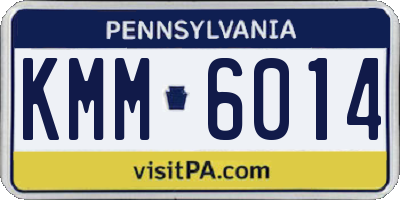 PA license plate KMM6014