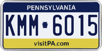 PA license plate KMM6015