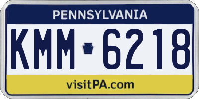 PA license plate KMM6218