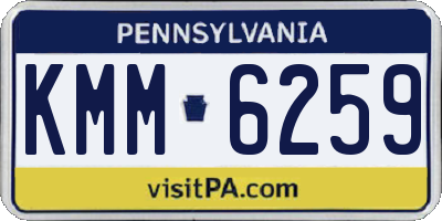 PA license plate KMM6259