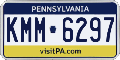 PA license plate KMM6297