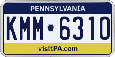 PA license plate KMM6310