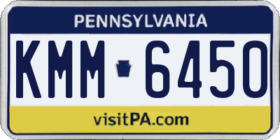 PA license plate KMM6450