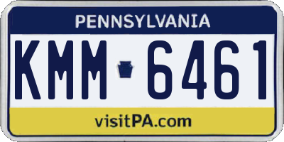 PA license plate KMM6461
