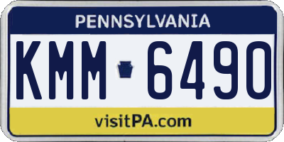 PA license plate KMM6490