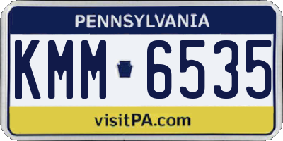 PA license plate KMM6535