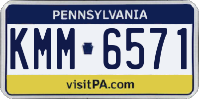 PA license plate KMM6571