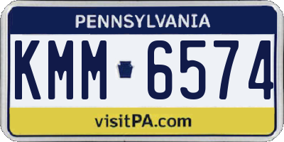 PA license plate KMM6574