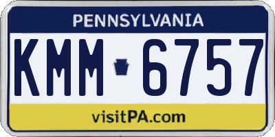 PA license plate KMM6757