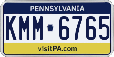 PA license plate KMM6765