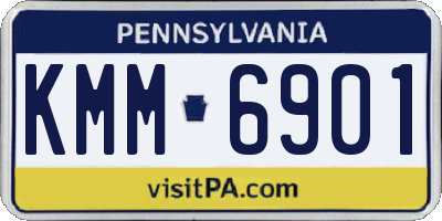 PA license plate KMM6901