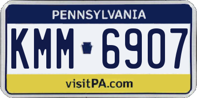 PA license plate KMM6907