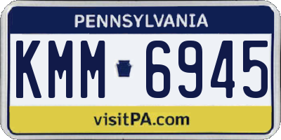 PA license plate KMM6945
