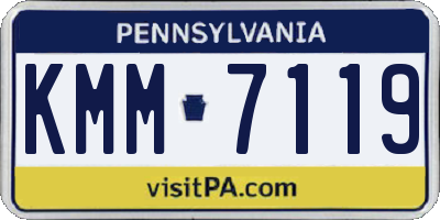 PA license plate KMM7119
