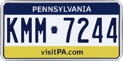 PA license plate KMM7244
