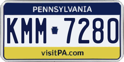 PA license plate KMM7280