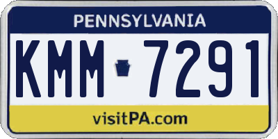 PA license plate KMM7291