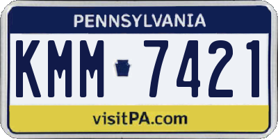 PA license plate KMM7421