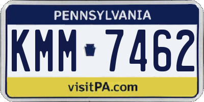 PA license plate KMM7462