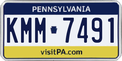 PA license plate KMM7491