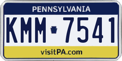 PA license plate KMM7541