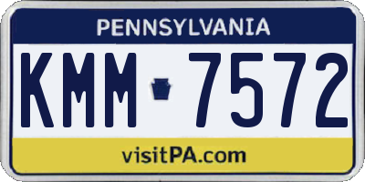 PA license plate KMM7572