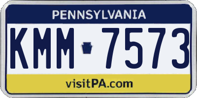 PA license plate KMM7573