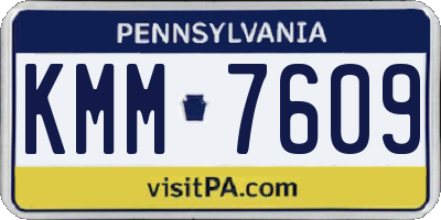PA license plate KMM7609