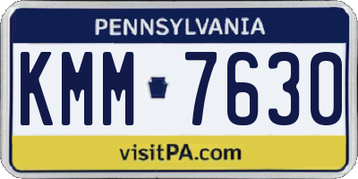 PA license plate KMM7630