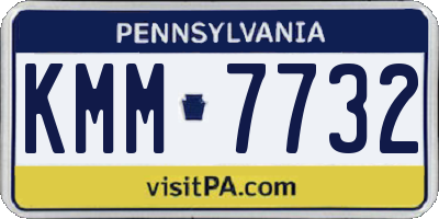 PA license plate KMM7732