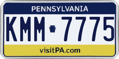 PA license plate KMM7775