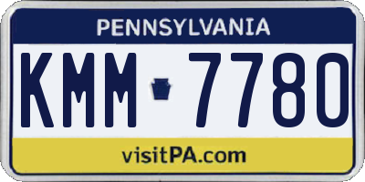 PA license plate KMM7780